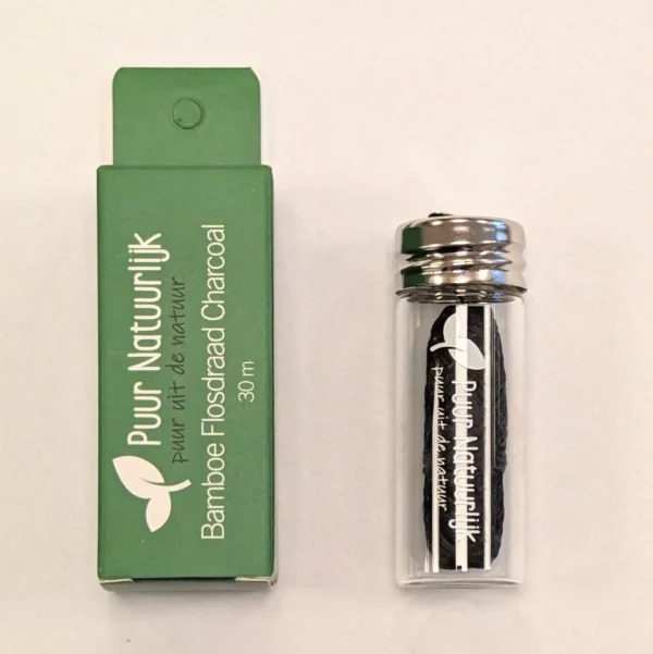 puur-natuurlijk-bamboe-flosdraad-charcoal-30m-zepig_tdzetz Bamboe Flosdraad Charcoal (30m)